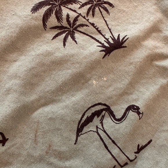 Beverly Hills Polo Club men’s 34 Teal Shorts with palm trees and flamingo print - Picture 7 of 8